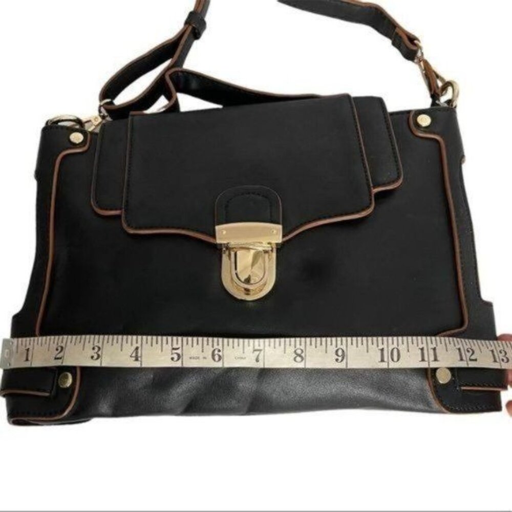Millie Bianco Black Faux Leather Crossbody Messenger Bag Joslyn - Picture 7 of 9